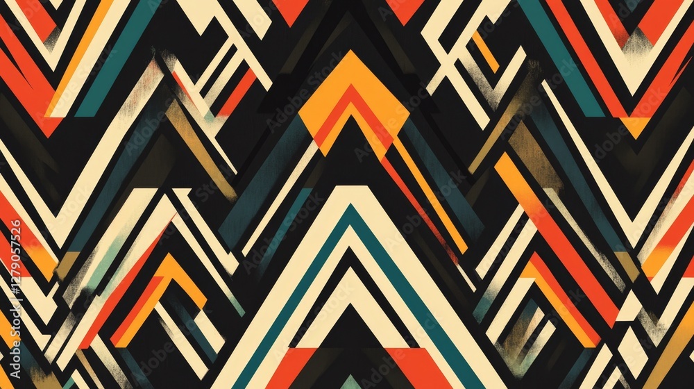 Poster creating a bold and geometric seamless pattern design studio graphic art digital environment top-dow