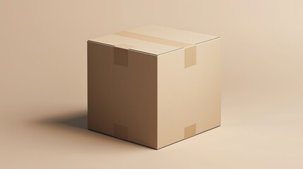 A cardboard box mock-up for e-commerce and product packaging designs.
