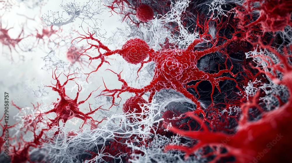 Poster synthetic biology innovation in cellular art science laboratory visual art abstract close-up cellula