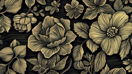 Gold floral wood texture pattern design background (1)