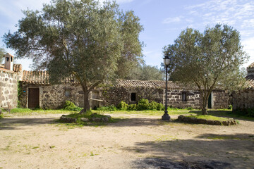 Paulilatino (OR), Cumbessias, Accommodation for pilgrims located near the country church of Santa Cristina at the Sacred Well of Santa Cristina, Paulilatino, Sardinia, Italy