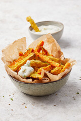 Curried Oven Vegetables with Lemon Dip