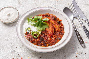 Sweet Potato and Bean Chilli