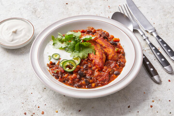 Sweet Potato and Bean Chilli