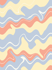 Blue yellow doodle abstract background. Illustration for banner, poster, card