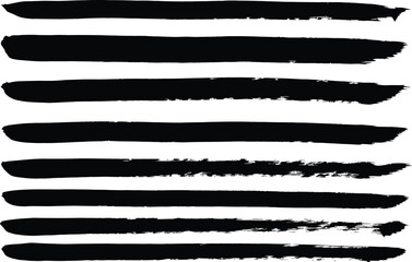 Black ink splashes and brush strokes set in grunge design