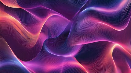 Obraz premium Create a contemporary design with thin wavy lines design studio digital artwork modern environment artistic viewpoint flowing aesthetics