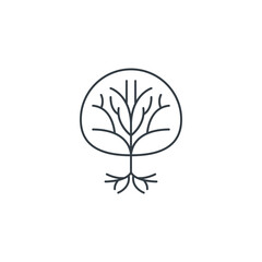 Tree icon symbol vector illustration isolated on white background