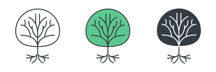 Tree icon symbol vector illustration isolated on white background