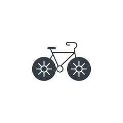 Bicycle icon symbol vector illustration isolated on white background