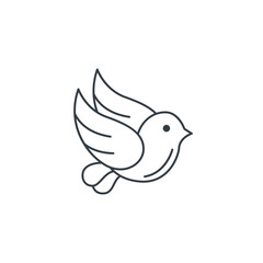 Bird icon symbol vector illustration isolated on white background