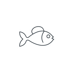 Fish icon symbol vector illustration isolated on white background