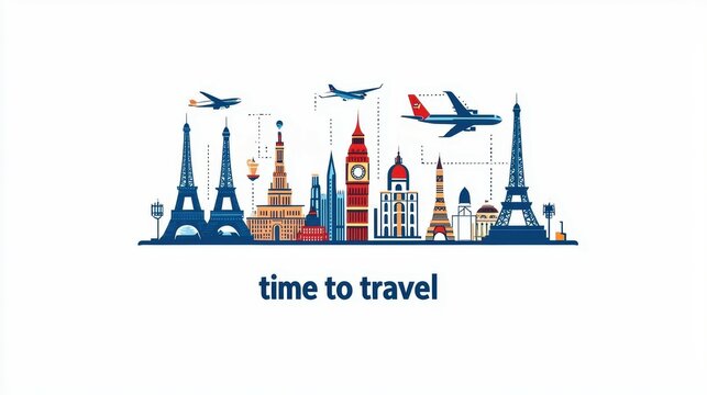 White Background Enhances Travel Illustrations