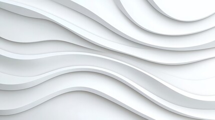 Fototapeta premium Elegant White Wavy Background with Smooth Curves for Modern Design and Artistic Presentation
