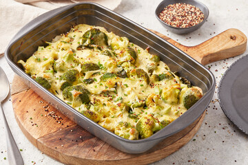 Potato Broccoli and Quinoa Bake