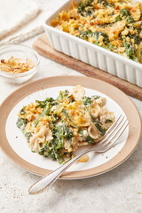 Farfalle Pasta Bake with Camembert and Bimi Broccoli