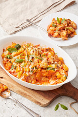 Soya Bean Gnocchi and Tomato Bake