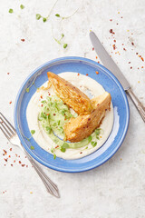 Roast Cabbage Wedges with Bean Puree and Coriander