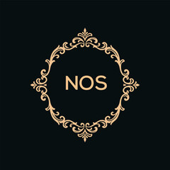 NOS Letter Initial Logo Design Template Vector Illustration