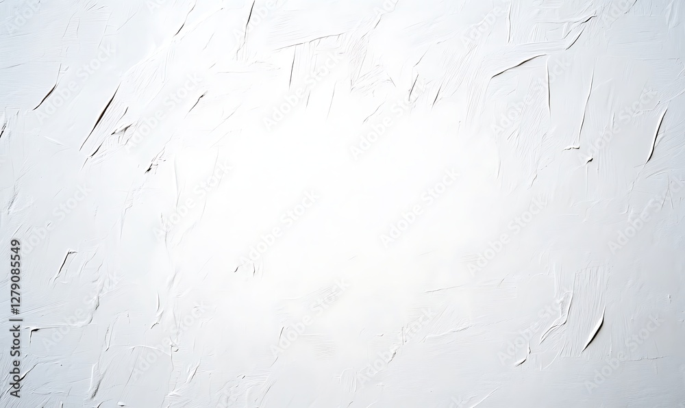 Poster Textured white wall with empty space in the center, ideal for backgrounds and design projects.