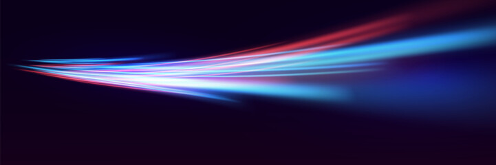 High speed light effect. Futuristic motion technology and speed dynamics.