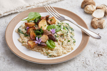 Mushroom and Spinach Risotto