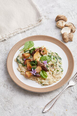 Mushroom and Spinach Risotto