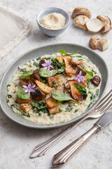 Mushroom and Spinach Risotto