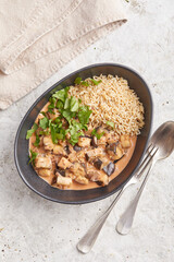 Ayurveda Aubergine and Vegetable Curry with Rice