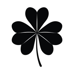 FourLeaf Clover, Luck, Symbol, Irish, Charm, St. Patricks Day, Good Fortune, Black Silhouette, Natur