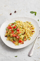 Tomato and Cucumber Millet Salad