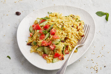 Tomato and Cucumber Millet Salad