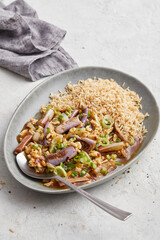 Aubergine in Szechuan Sauce with Rice