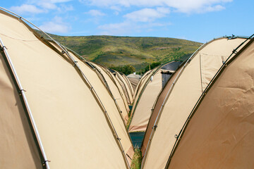 Tent in the mountains of darling in Cape Town