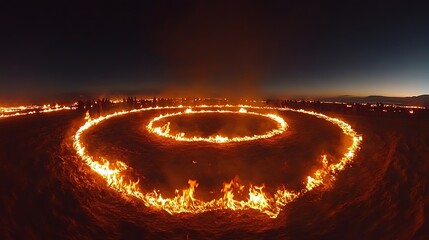 Desert fire circle night ritual