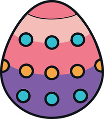 Easter egg vector illustration, colorful decorative eggs, holiday celebration design, festive ornament, spring decoration, Easter clipart for greeting cards and prints.