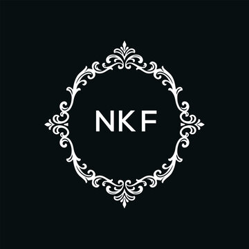NKF Letter Initial Logo Design Template Vector Illustration