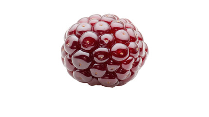 Red spherical object with textured surface, small size, suitable for educational or decorative purposes, vibrant colors. Isolated on white background or PNG