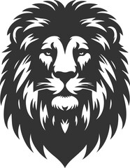 A lion looking straight ahead with a relaxed posture vector
