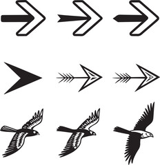 Curved Arrows Icon Set | Hand-Drawn Vector Collection