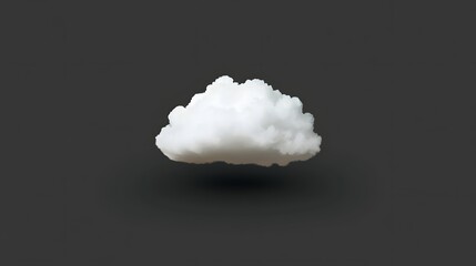 Fluffy White Cloud Against a Dark Background with a Soft and Dreamy Aesthetic