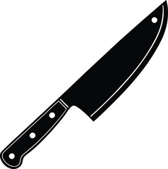 Knife silhouette vector illustration, perfect for kitchen utensils, chef tools, cutlery icons, restaurant graphics, cooking equipment, culinary design, and food prep.