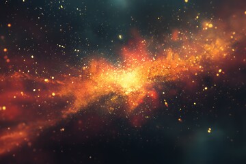 Naklejka premium Fiery Sparks Explode Across Dark Background