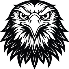 eagle head vector illustration silhouette