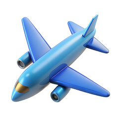 Naklejka premium airplane 3d render, transparent background