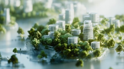 Fototapeta premium Developing climatesmart technologies accelerates environmental protection.