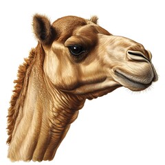 Obraz premium A detailed portrait showcasing the head of a camel