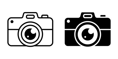 Camera icons set. for mobile concept and web design on white background