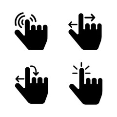 Vector Illustration of Common Touchscreen Gestures.