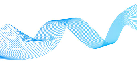 Abstract blend blue wave line science and technology futuristic blue waves,Modern technology background.  Abstract frequency sound wave lines and twisted curve lines background. Line art striped graph